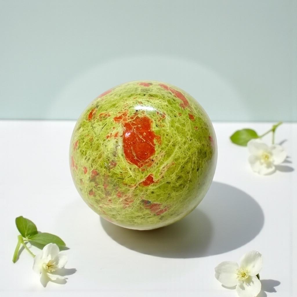 Unakite Crystal Sphere \ Ball
