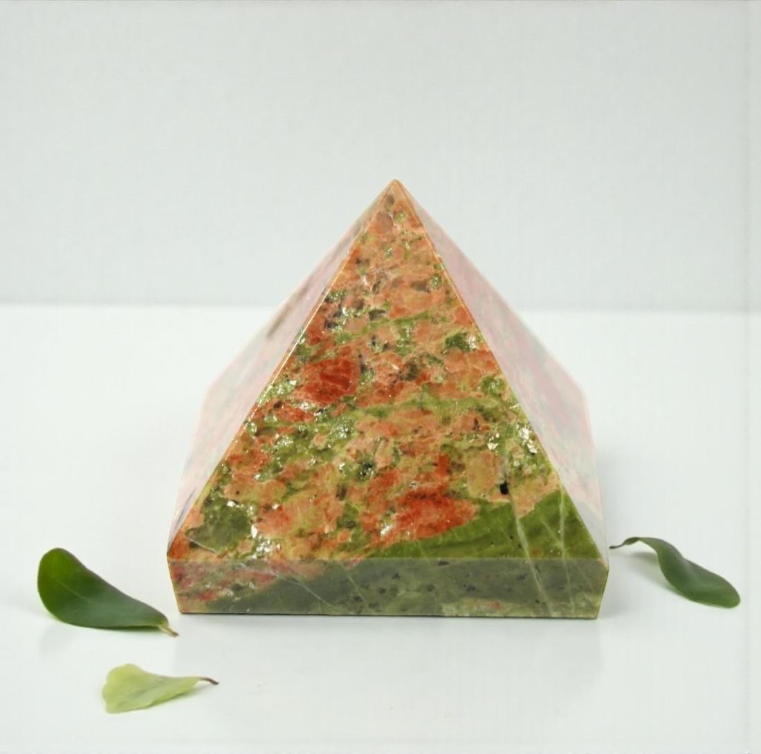 Unakite Pyramid for Healing \ Crystal Grid & Vastu or Feng Shui