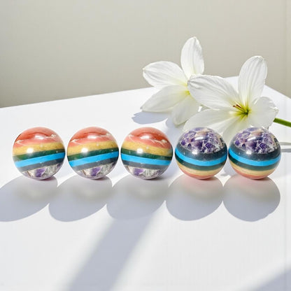 Seven Chakras Crystal Sphere \ Ball