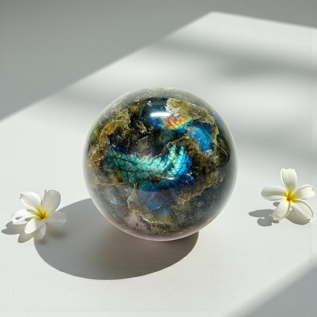 Labradorite Crystal Sphere \ Ball