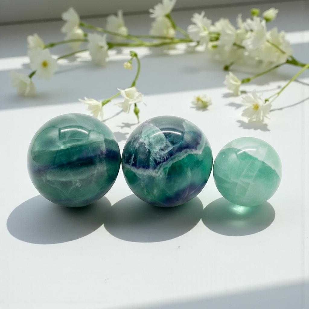 Multi Fluorite Crystal Sphere \ Ball