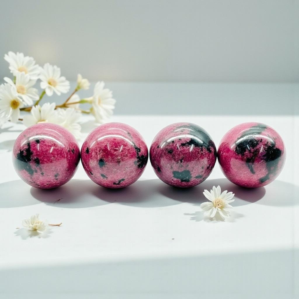 Rhodonite Crystal Sphere \ Ball