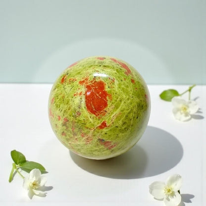 Unakite Crystal Sphere \ Ball
