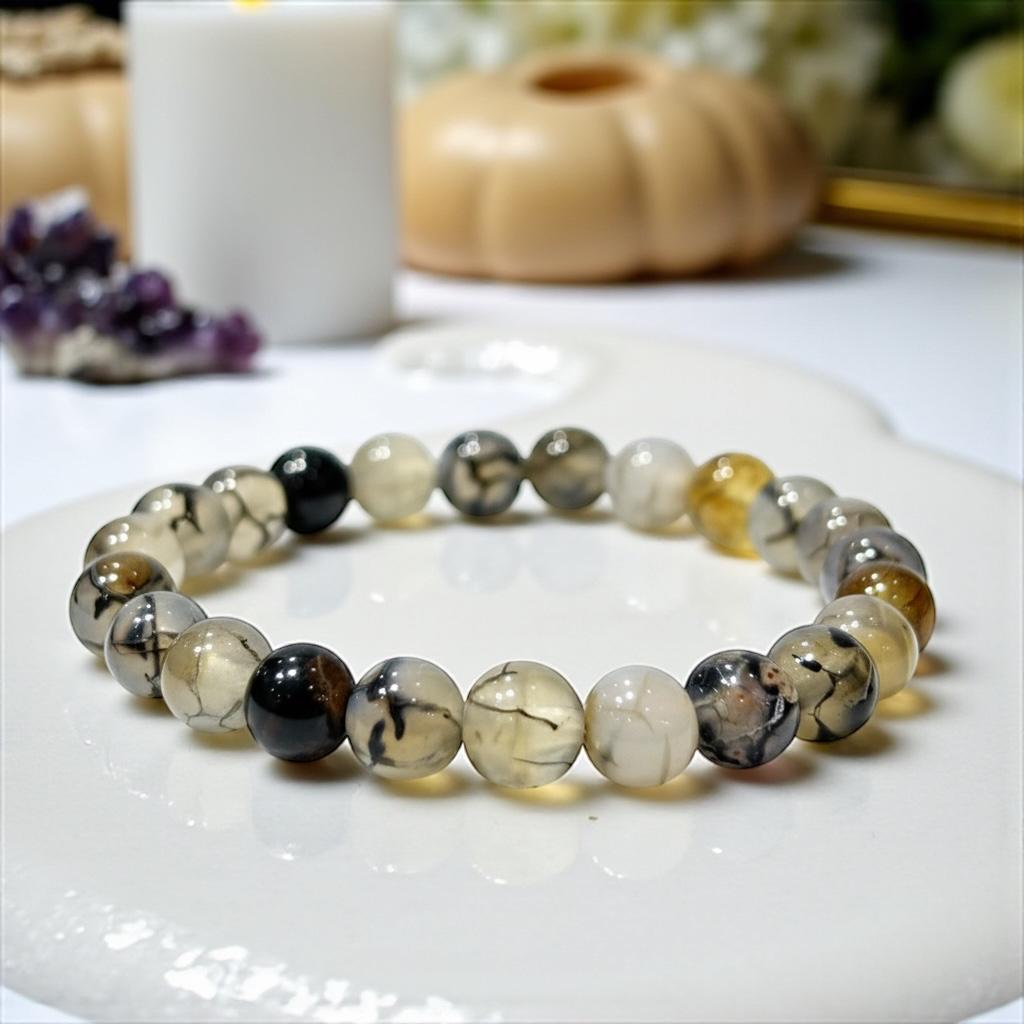 Dragon Vein Agate Bracelet