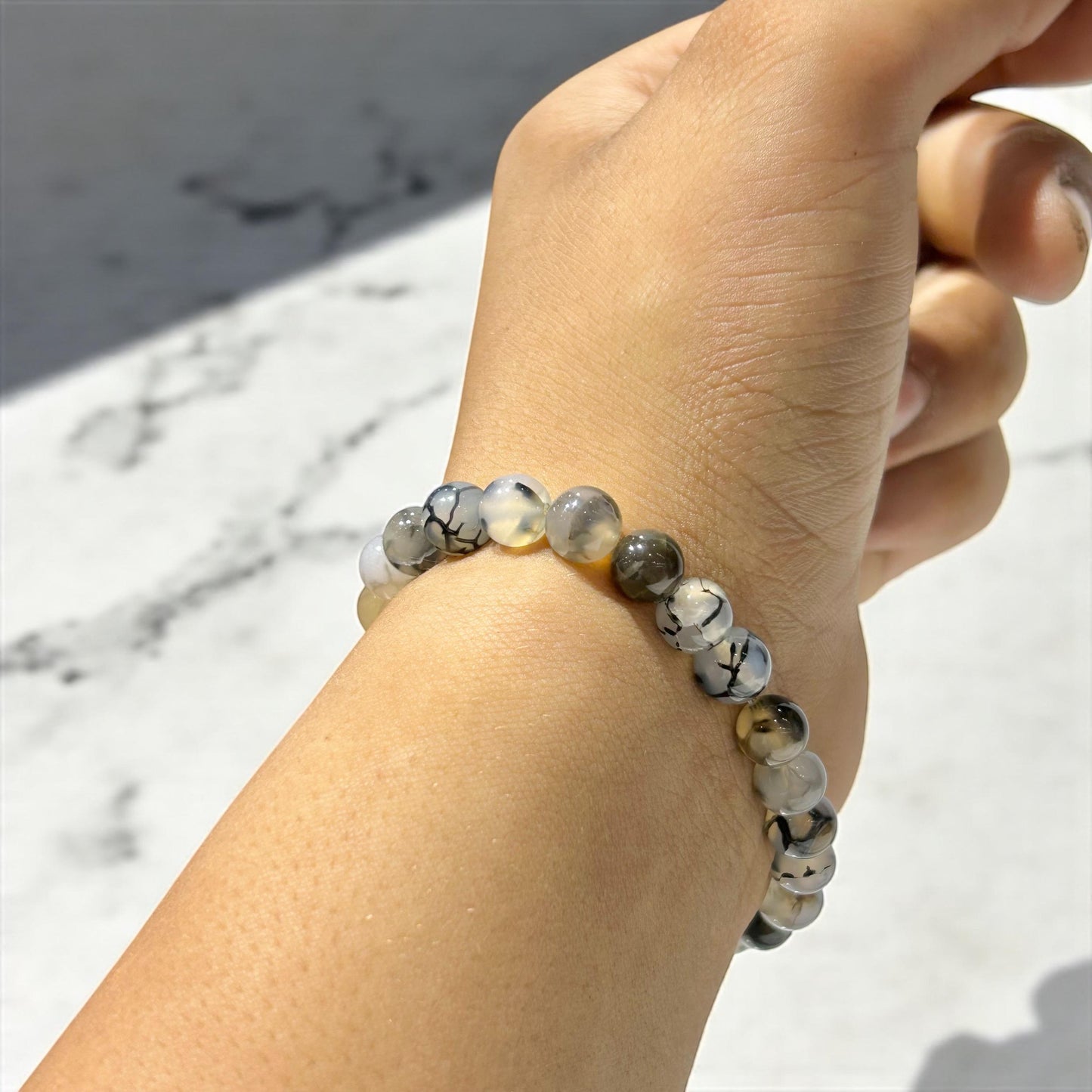 Dragon Vein Agate Bracelet