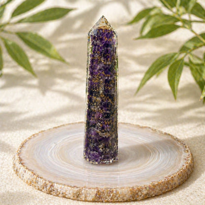 Amethyst Orgone \ Orgonite Tower \ Pencil