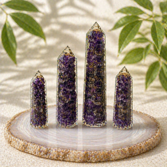 Amethyst Orgone \ Orgonite Tower \ Pencil