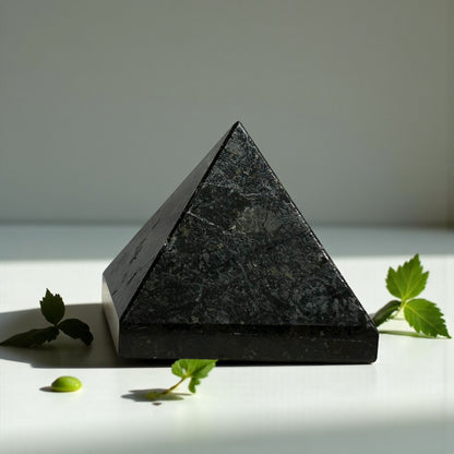 Black Tourmaline Pyramid for Healing \ Crystal Grid & Vastu or Feng Shui