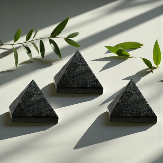 Black Tourmaline Pyramid for Healing \ Crystal Grid & Vastu or Feng Shui