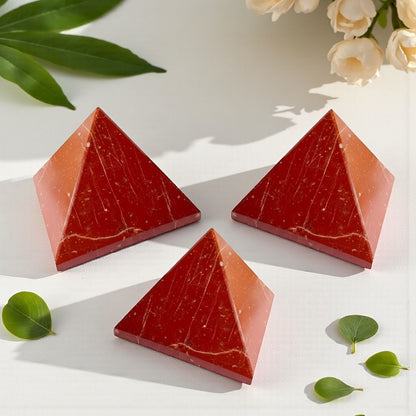 Red Jasper Pyramid for Healing \ Crystal Grid & Vastu or Feng Shui
