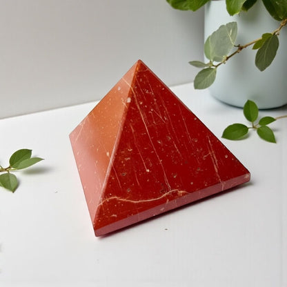 Red Jasper Pyramid for Healing \ Crystal Grid & Vastu or Feng Shui