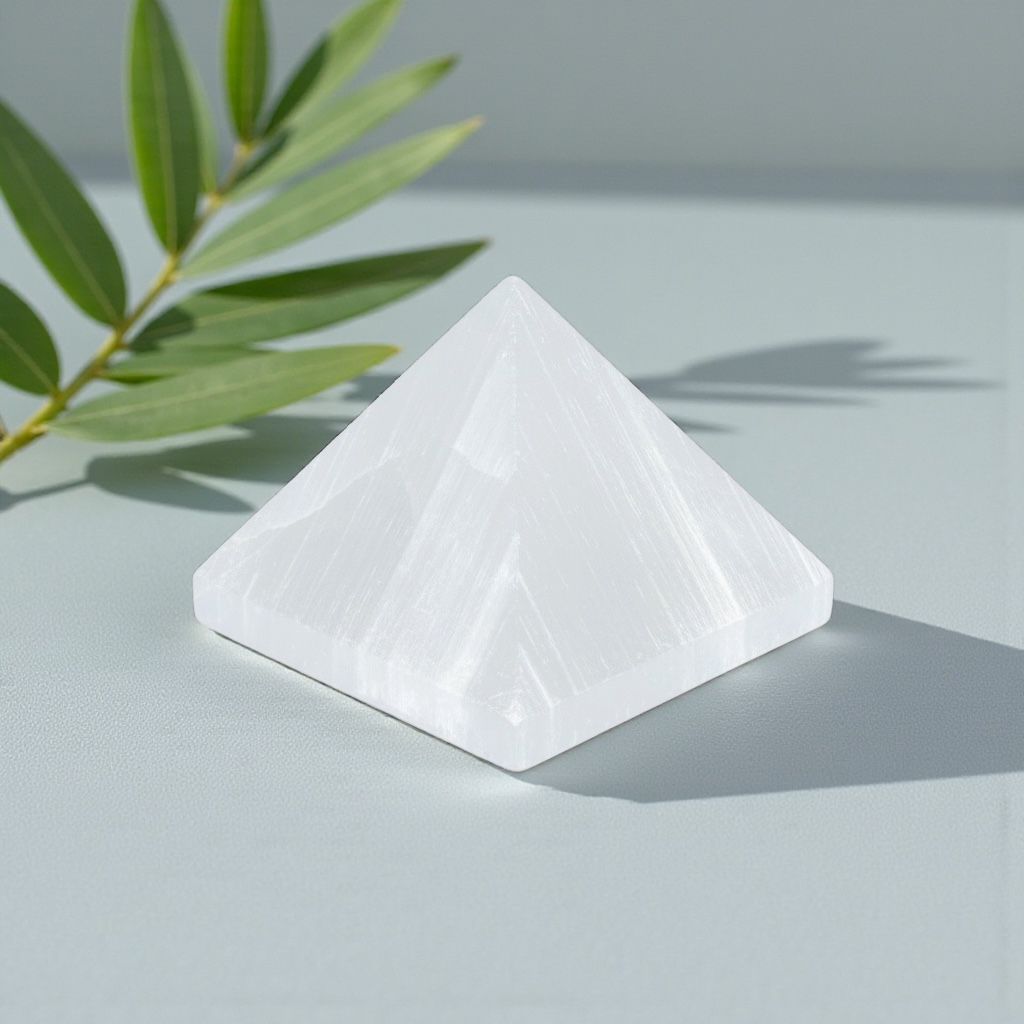 Selenite Pyramid for Healing \ Crystal Grid & Vastu or Feng Shui
