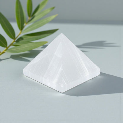 Selenite Pyramid for Healing \ Crystal Grid & Vastu or Feng Shui