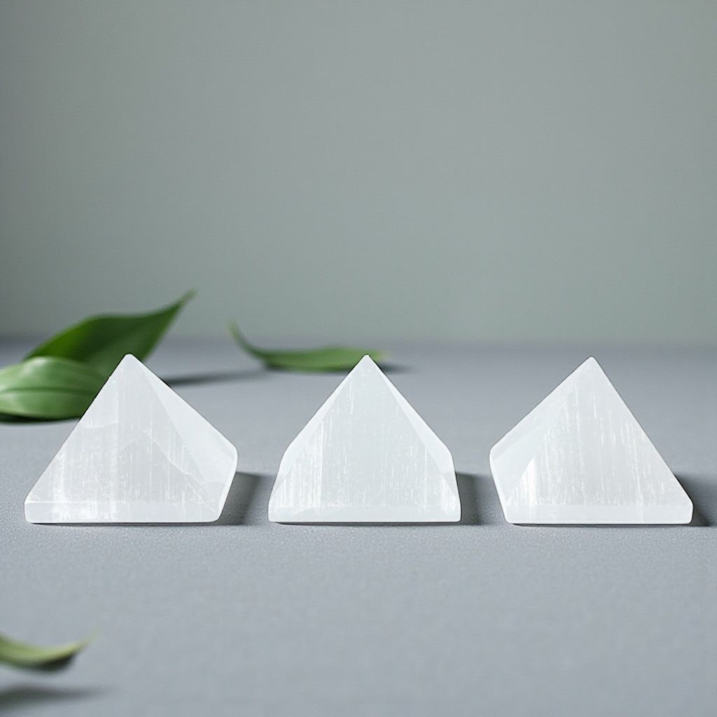 Selenite Pyramid for Healing \ Crystal Grid & Vastu or Feng Shui