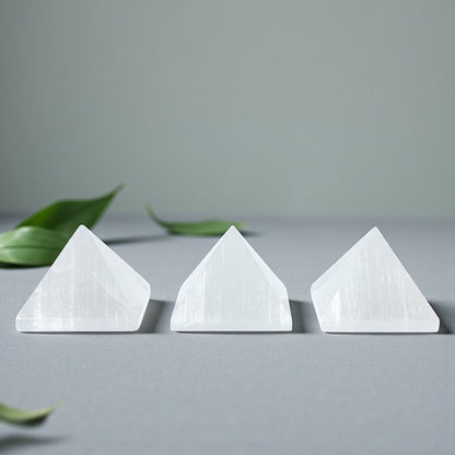 Selenite Pyramid for Healing \ Crystal Grid & Vastu or Feng Shui