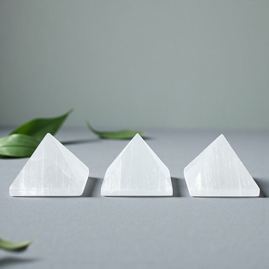 Selenite Pyramid for Healing \ Crystal Grid & Vastu or Feng Shui