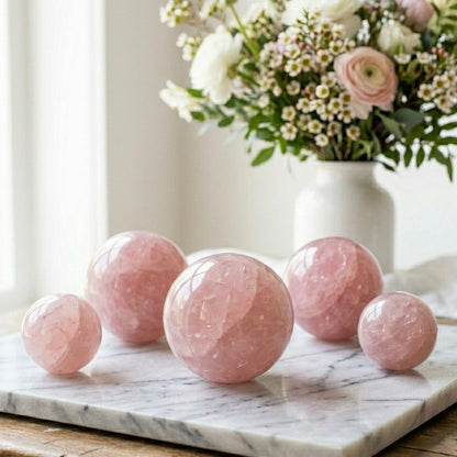 Rose Quartz Crystal Sphere \ Ball
