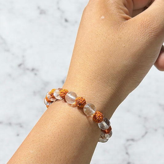 Rudraksha Crystal Bracelet